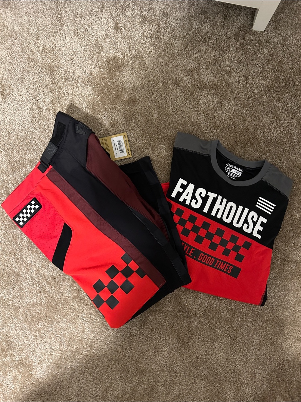 Fasthouse Men’s Red and Black Racing Jersey